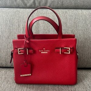 Kate Spade Red Top Handle Small Lanie Satchel